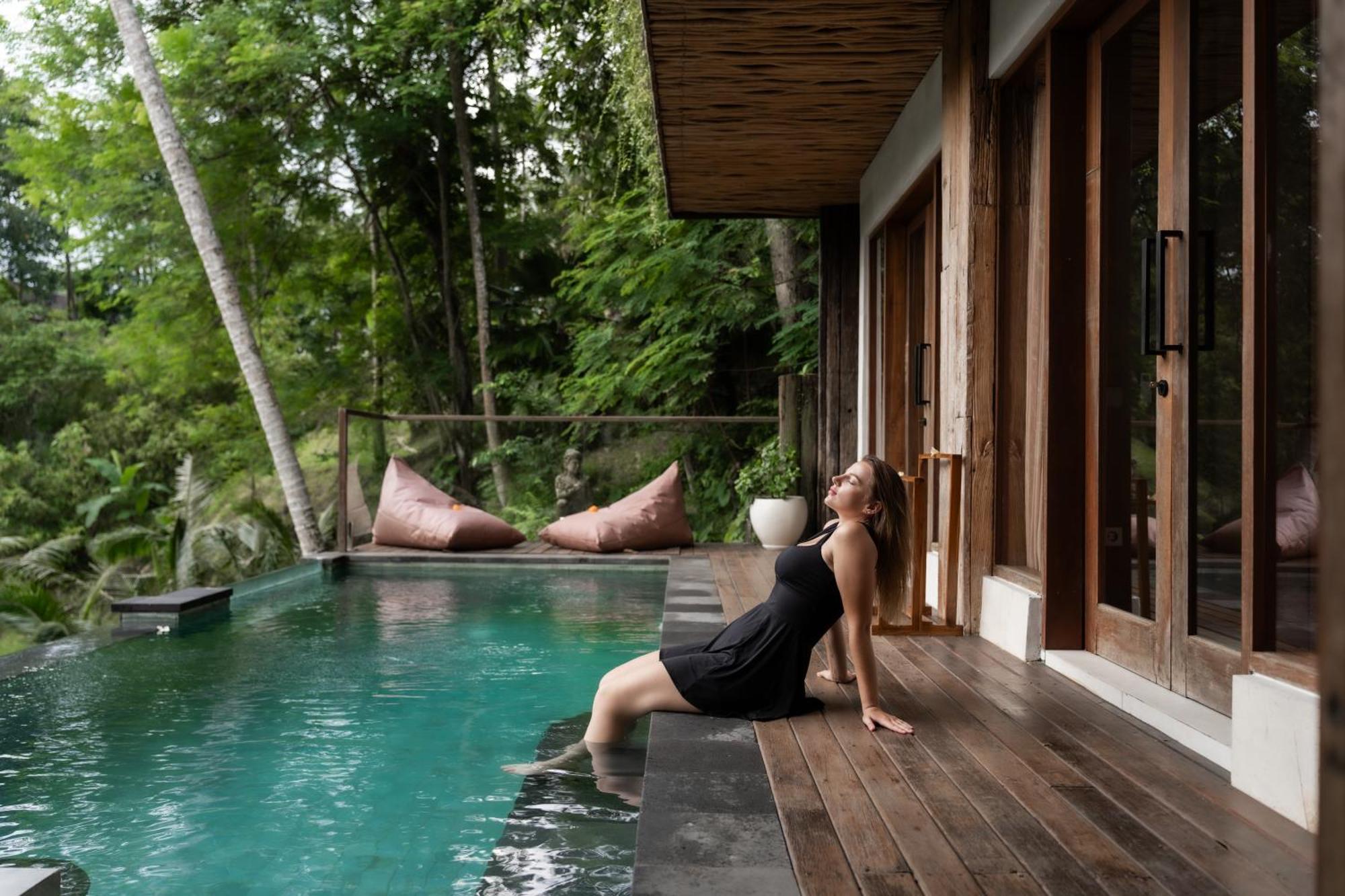 Ubud Riverside Villa Esterno foto