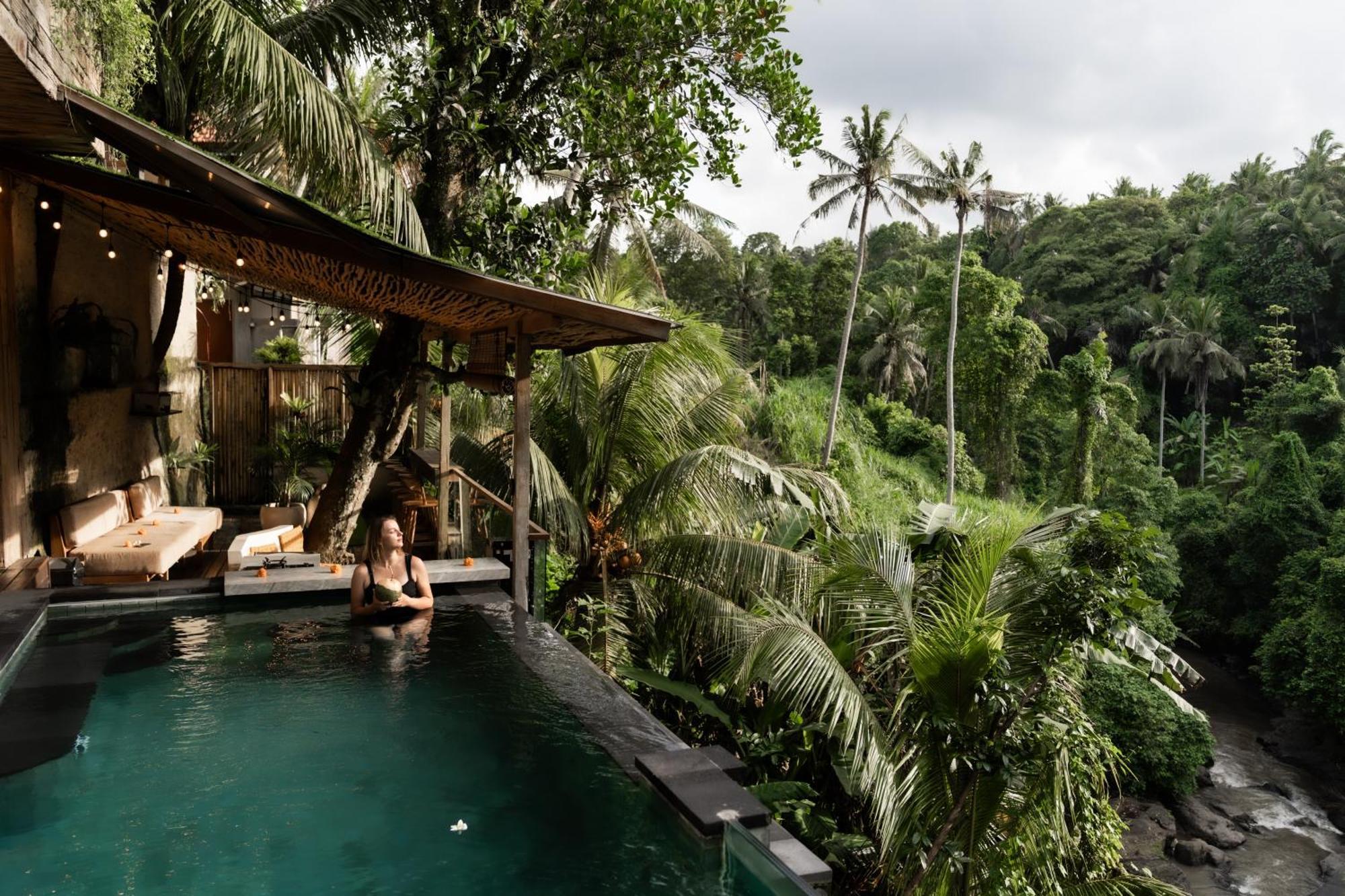 Ubud Riverside Villa Esterno foto